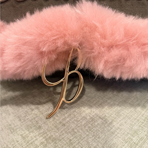 Blumarine Tan and Pink Fur Shoulder Bag - Picture 4 of 7